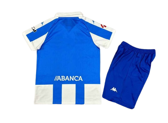 Equipación Deportivo a Coruña Infantil 2024-25_Stock