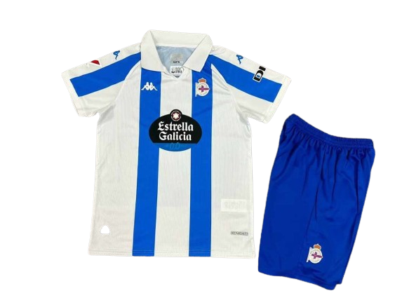 Equipación Deportivo a Coruña Infantil 2024-25_Stock