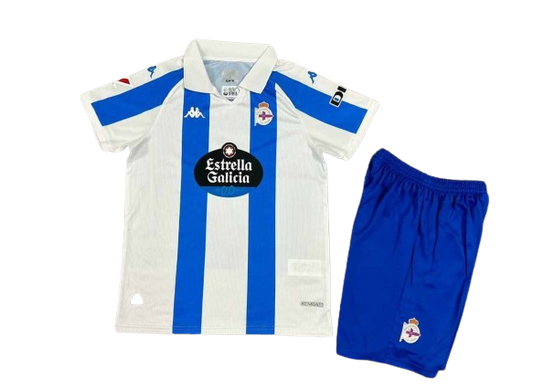 Equipación Deportivo a Coruña Infantil 2024-25_Stock